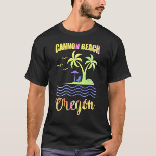 サマーバケーションレトロサンセットオレゴンビーチ Tシャツ