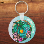 サマーバケーション海ビーチアットサンセット キーホルダー (裏面)