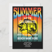 サマーバケーション魚釣り海サンセット 招待状 (裏面)