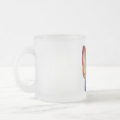 サマーバタフライアートコーヒーマグ フロストグラスマグカップ (左)