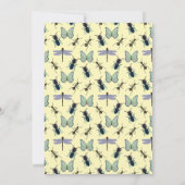 サマーバタフライパターンフローラ結婚式招待状 招待状 (裏面)