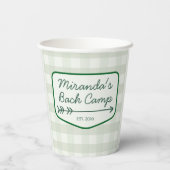 サマーバックキャンプバッジバチェロレッテキャンプ 紙コップ (裏面)
