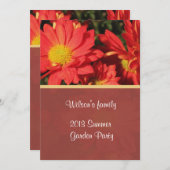 サマーバックヤードパーティの招待状 招待状 (正面/裏面)