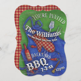 サマーバックヤードBBQパーティの招待状 招待状