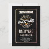 サマーバックヤードBBQパーティー 招待状 (正面)