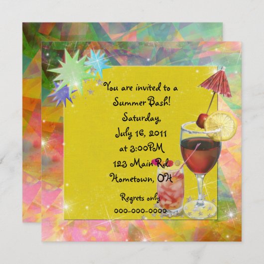 サマーバッシュ招待状 招待状 (正面/裏面)
