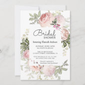 サマーバラガーデンピンクブライダルシャワー 招待状 (正面)