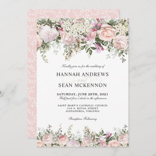 サマーバラガーデンフローラ結婚式招待状 招待状 (正面/裏面)