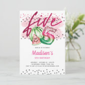 サマーバルーンレターメロンファイブ誕生日 招待状 (スタンド正面)