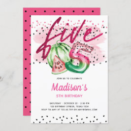 サマーバルーンレターメロンファイブ誕生日 招待状