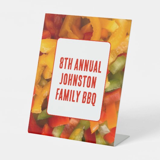 サマーバーベケ鮮やか写真BBQファミリー懇親会 台座サイン (正面)