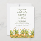 サマーパイナップルアウトドアBBQ婚約パーティ 招待状 (正面)