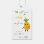 サマーパイナップルトロピカルアロハ誕生日ありがとう ギフトタグ (正面)