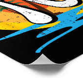 サマーパイ日レトロビーチ算数シンボル先生Stu ポスター (角)