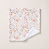 サマーパステルウォーターカラーフラワーズ バスタオルセット (ウォッシュタオル)