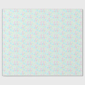 サマーパステルウォーターカラーブラシストロークアートパターン ラッピングペーパー (フラット)
