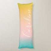 サマーパステルグラディエント |スクパーソナライズされたリプト名 ボディピロー (裏面 (縦))