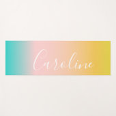 サマーパステルグラディエント |スクパーソナライズされたリプト名 ヨガマット (正面(横))