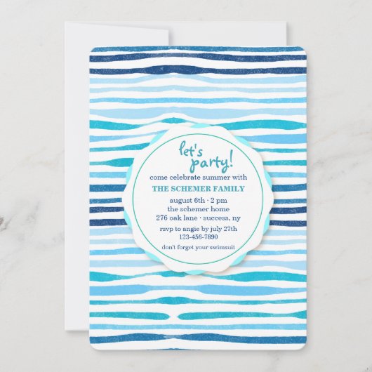 サマーパターン招待状 招待状 (正面)