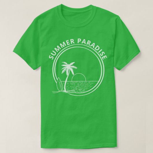 サマーパラダイス夏期おもしろい時間おもしろいサマーベア Tシャツ (デザイン正面)