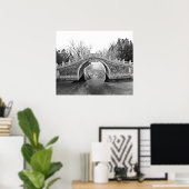 サマーパレスブリッジB&W ポスター (ホームオフィス)