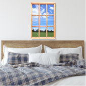 サマーパーク3Dエフェクトウィンドウビュー写真 キャンバスプリント (インサイチュ (寝室))