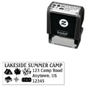 サマーパーソナライズされたキャンプキャンピングアドレススタンプ セルフインキングスタンプ (インサイチュ)