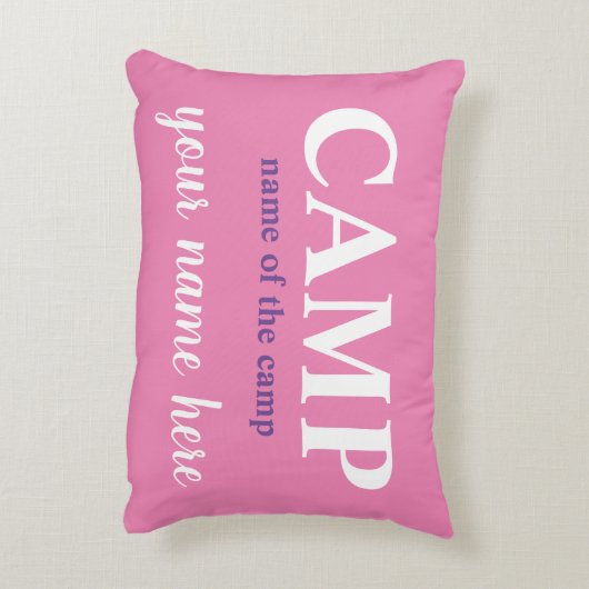 サマーパーソナライズされたキャンプ用枕 アクセントクッション (裏面(縦))