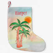 サマーパーソナライズされたクリスマスストッキング スモールクリスマスストッキング (正面)