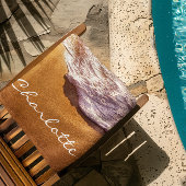 サマーパーソナライズされたサンセットビーチ ビーチタオル