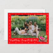 サマーパーソナライズされたスイカ ポストカード (正面/裏面)