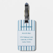 サマーパーソナライズされたバスパグラインアート ラゲッジタグ (裏面縦)