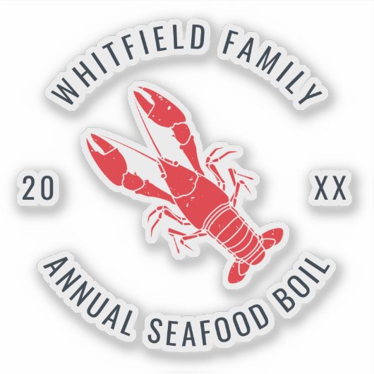 サマーパーソナライズされたファミリーロブスター沸騰 シール