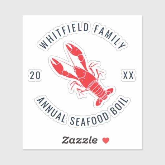 サマーパーソナライズされたファミリーロブスター沸騰 シール (シート)