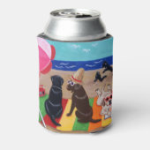 サマーパーソナライズされたブリーズラブラドール絵画ズ 缶クーラー (缶裏面)