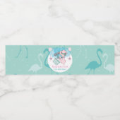 サマーパーソナライズされたプールパーティー ペットボトルラベル (シングルラベル)