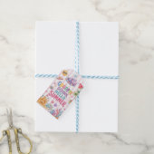 サマーパーティーのストライプ ギフトタグ (より糸付き)