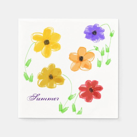 サマーパーティーナプキンス スタンダードカクテルナプキン (正面)