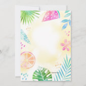 サマーパーティーハンド色彩の鮮やか招待状 招待状 (裏面)