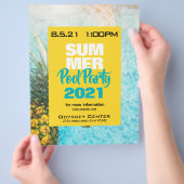 サマーパーティーフェスティバルフライヤー チラシ (手)