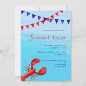 サマーパーティーレッドロブスターブルーシービーチ 招待状 (正面)