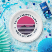 サマーパーティーレトロサンセットマウンテンカスタムズ ペーパープレート (パーティー)