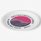 サマーパーティーレトロサンセットマウンテンカスタムズ ペーパープレート (アングル)