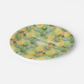 サマーパーティーレモンライムフローラプレート ペーパープレート (アングル)