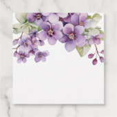 サマーパープルバイオレット花赤ちゃんシャワー フェイバータグ (裏面)