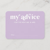 サマーパープル結婚ズアドバイスカード エンクロージャーカード (正面)