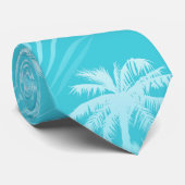 サマーパームツリーズアクア ネクタイ (ロール)