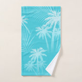 サマーパームツリーズアクア バスタオルセット (ハンドタオル)