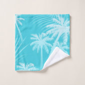 サマーパームツリーズアクア バスタオルセット (ウォッシュタオル)