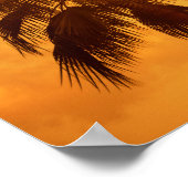 サマーパームビーチデザイン ポスター (角)